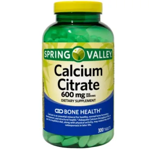 Spring Valley Calcium Citrate Tablets Dietary Supplement, 600 mg, 300 Count